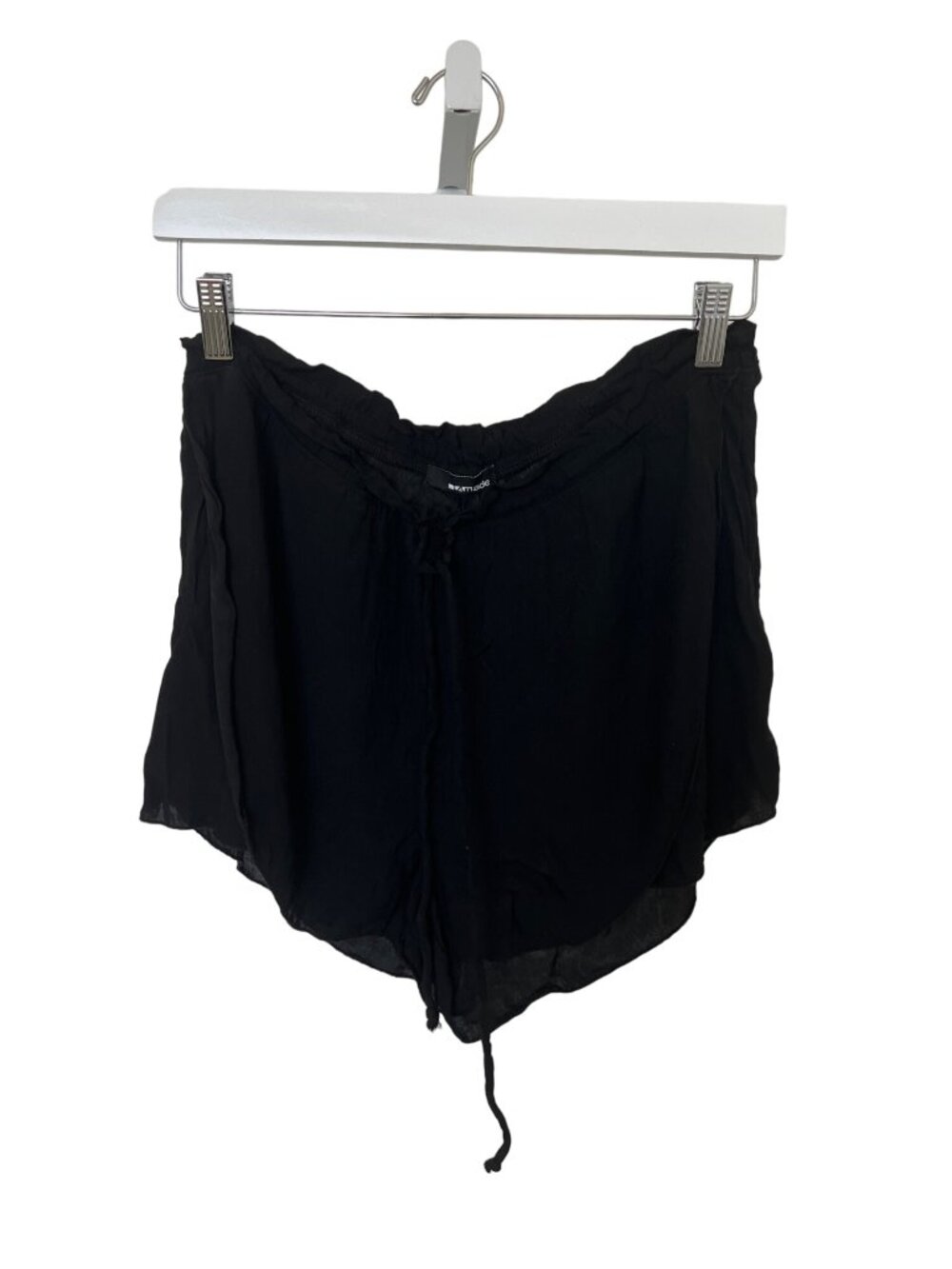 LA Made Black Flowy Drawstring Shorts With Pockets